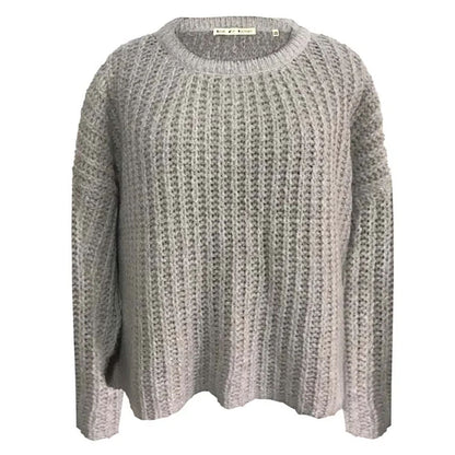 Love Joy Victory Oversize Strickpullover Moon Light Grey Hellgrau Merinowolle Kaschmir Cozy-Look