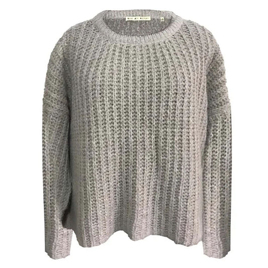 Love Joy Victory Oversize Strickpullover Moon Light Grey Hellgrau Merinowolle Kaschmir Cozy-Look