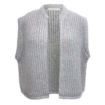 Love Joy Victory Oversize Strickweste Sun Light Grey Hellgrau Merinowolle Kaschmir Cozy-Look