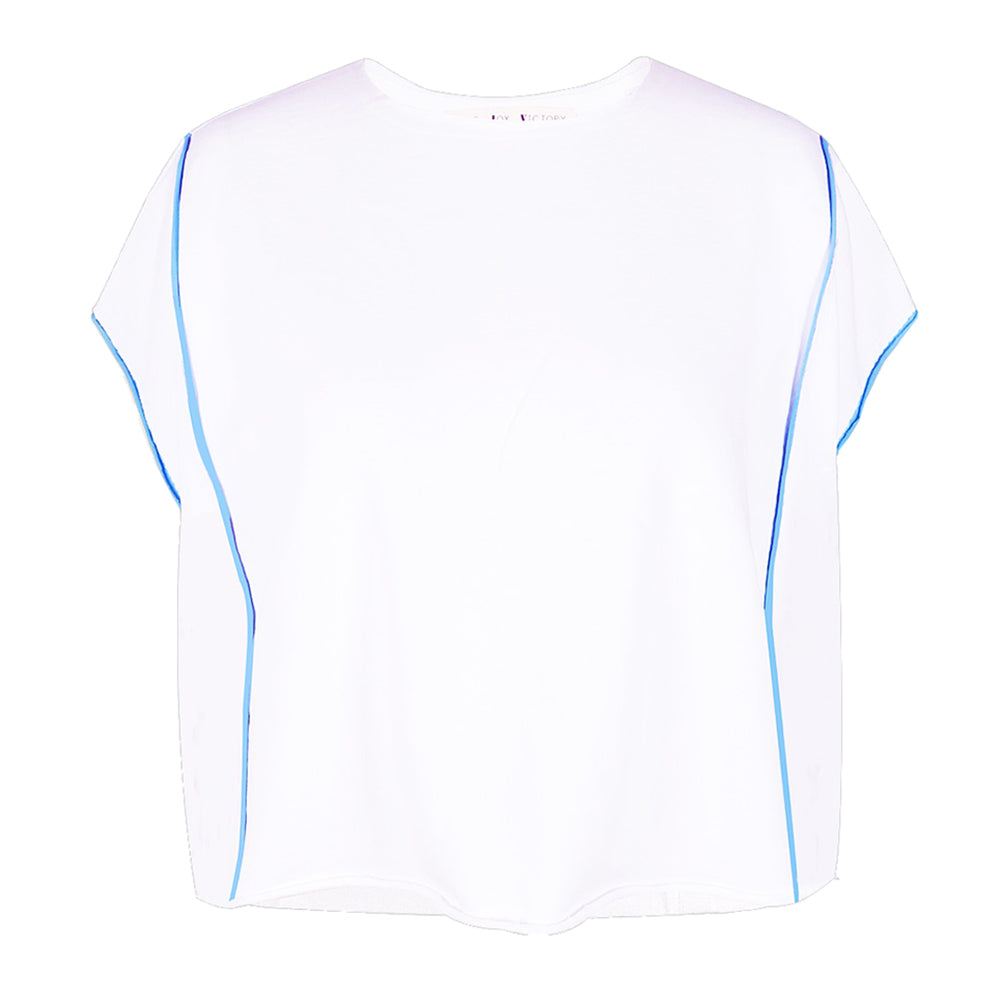 Love Joy Victory Oversize T-Shirt Unity Print Weiß Vorderseite