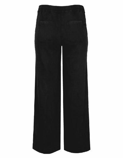 Love Joy Victory Sweathose Albany Black Schwarz Straight-leg-Fit Bio-Baumwolle Rückseite