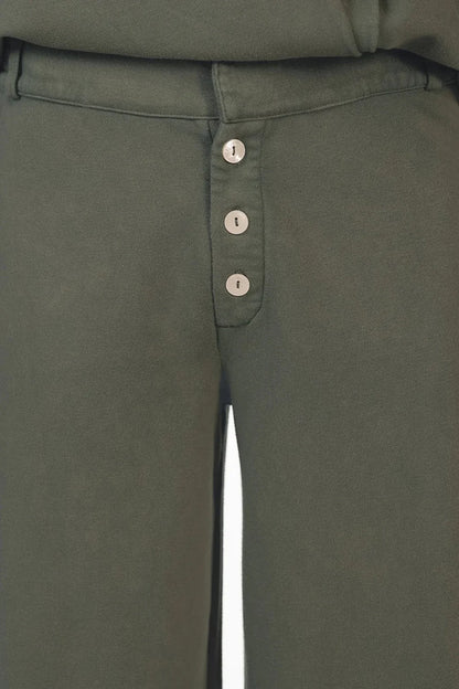Love Joy Victory Sweathose Albany Thyme Olivgrün Straight-leg-Fit Bio-Baumwolle Detail