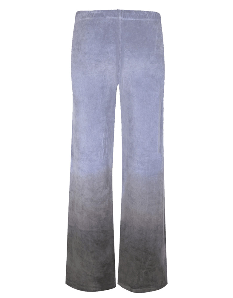 Love Joy Victory Dip-Dye Sweathose Bajna Farbverlauf Samt-Haptik Velvet-Stoff Bio-Baumwolle Relaxed-Fit Ausgestelltes Bein Flared