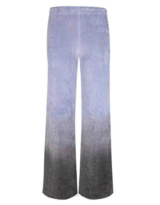 Love Joy Victory Dip-Dye Sweathose Bajna Farbverlauf Samt-Haptik Velvet-Stoff 100% Bio-Baumwolle Relaxed-Fit Ausgestelltes Bein Flared