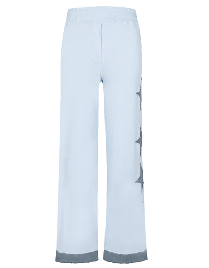 Love Joy Victory Sweathose Mayari Stern-Patches Blue Ice Hellblau Grau Bio-Baumwolle
