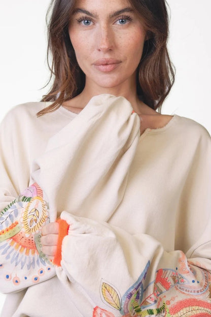 Love Joy Victory Sweatshirt Alamosa Stickerei Chalk Detail
