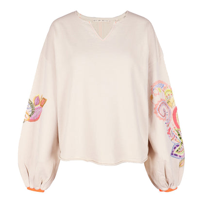 Love Joy Victory Sweatshirt Alamosa Stickerei Chalk Vorderseite