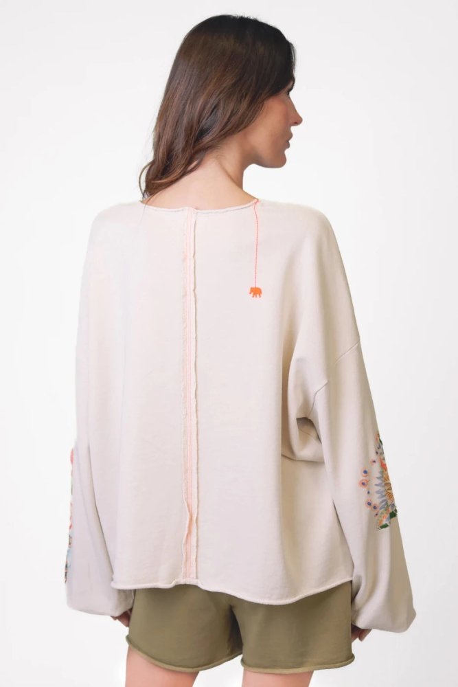 Love Joy Victory Sweatshirt Alamosa Stickerei Chalk Rückseite Detail