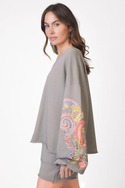 Love Joy Victory Sweatshirt Alamosa Stickerei Grau Model 5