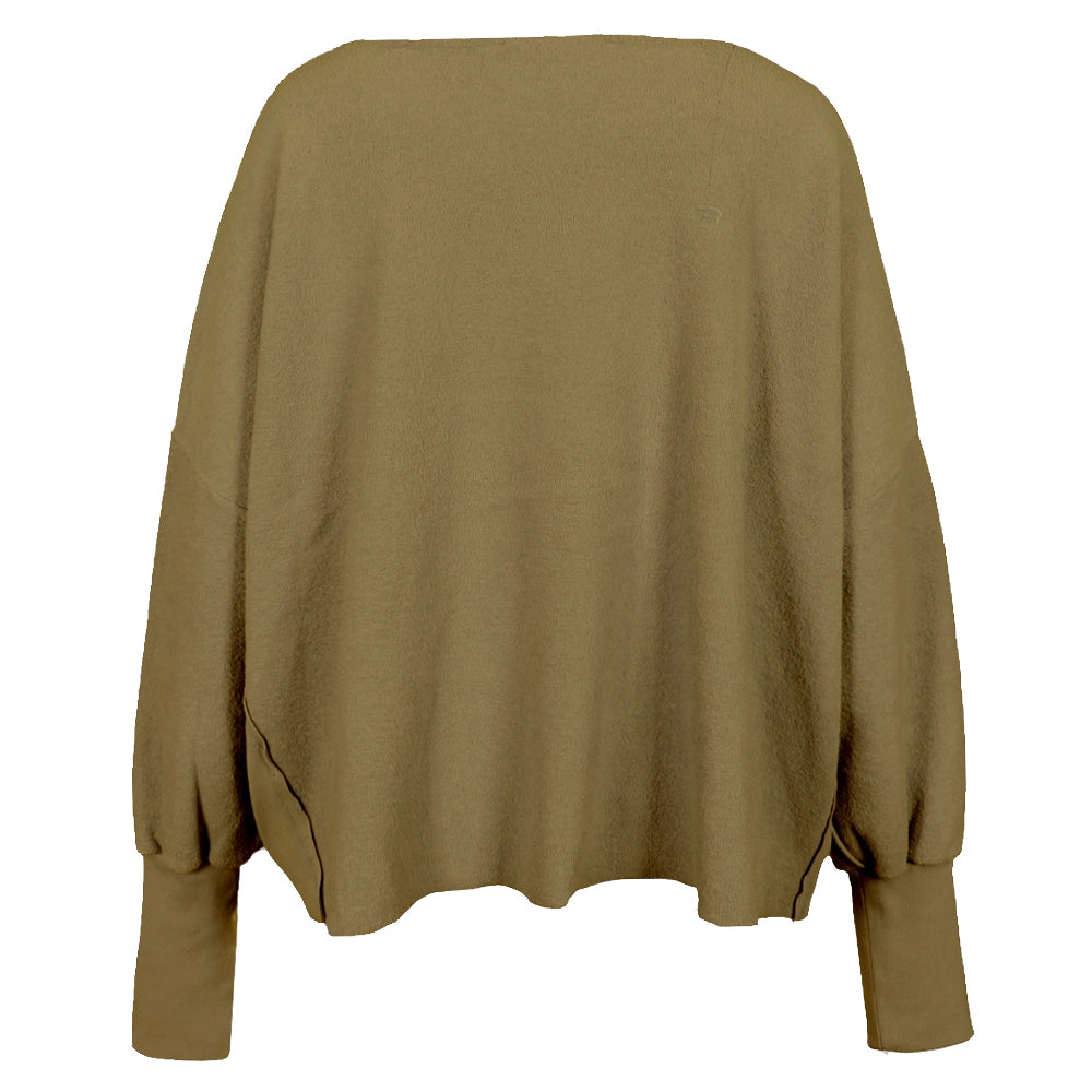 Love Joy Victory Sweatshirt Hilda Oversize Oliv Bio-Baumwolle Rückseite