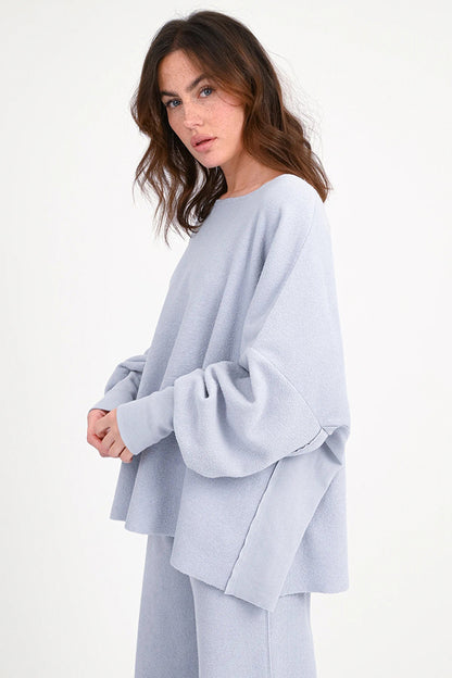 Love Joy Victory Sweatshirt Hilda Sky Blue Hellblau Bio-Baumwolle Model 5