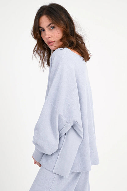 Love Joy Victory Sweatshirt Hilda Sky Blue Hellblau Bio-Baumwolle Model 6
