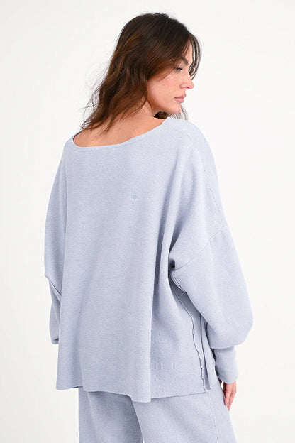 Love Joy Victory Sweatshirt Hilda Sky Blue Hellblau Bio-Baumwolle Model 7