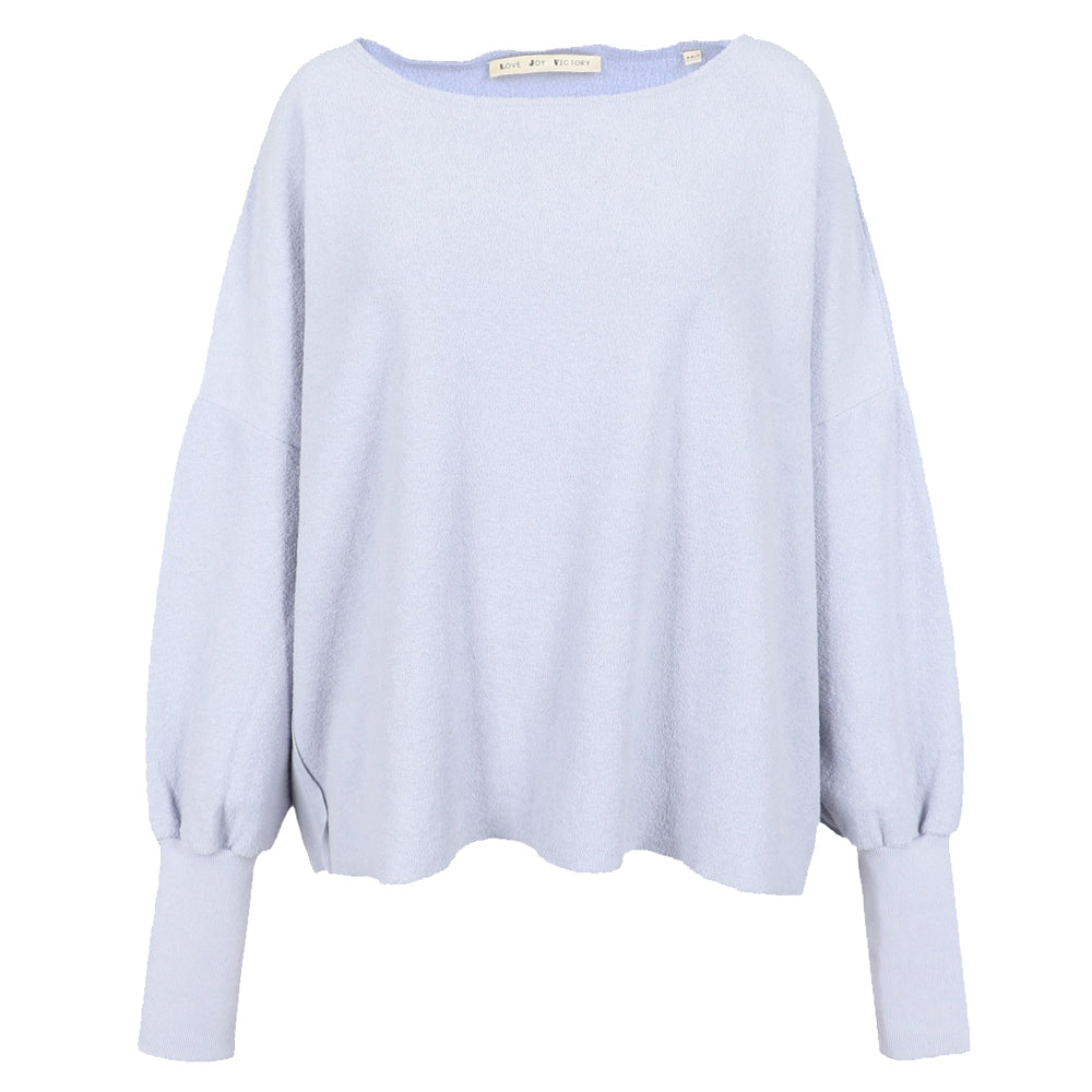 Love Joy Victory Sweatshirt Hilda Sky Blue Hellblau Bio-Baumwolle
