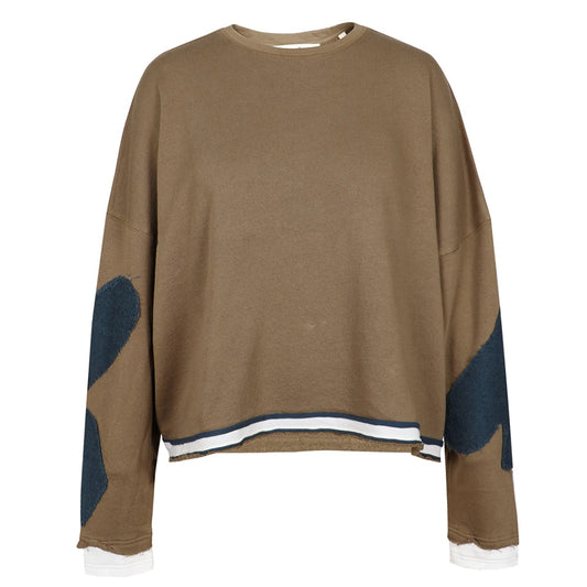 Love Joy Victory Sweatshirt Hopewell Oliv Patches 100% Bio-Baumwolle Relaxed-Fit