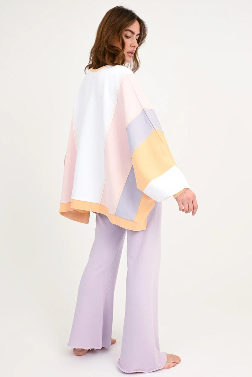LOVE JOY VICTORY | LJV | Sweatshirt Oversize IZAR STRIPE | Organic Cotton