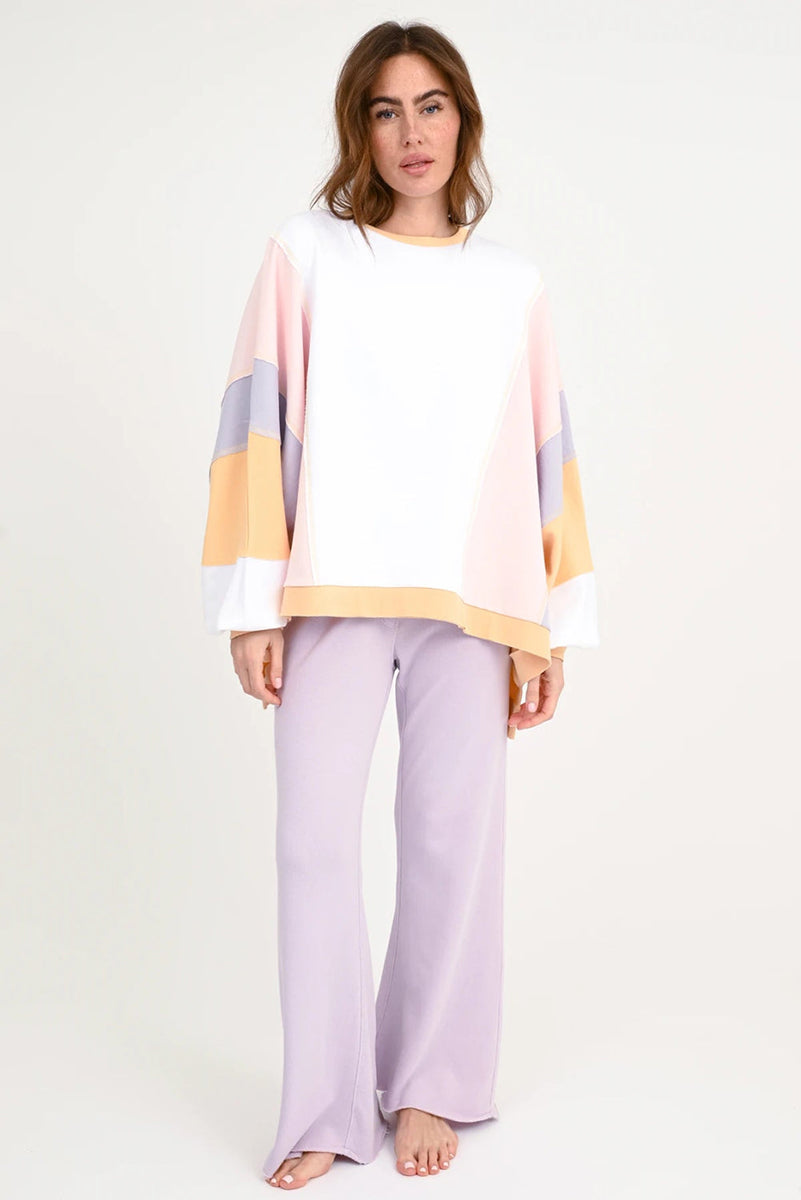 LOVE JOY VICTORY | LJV | Sweatshirt Oversize IZAR STRIPE | Organic Cotton