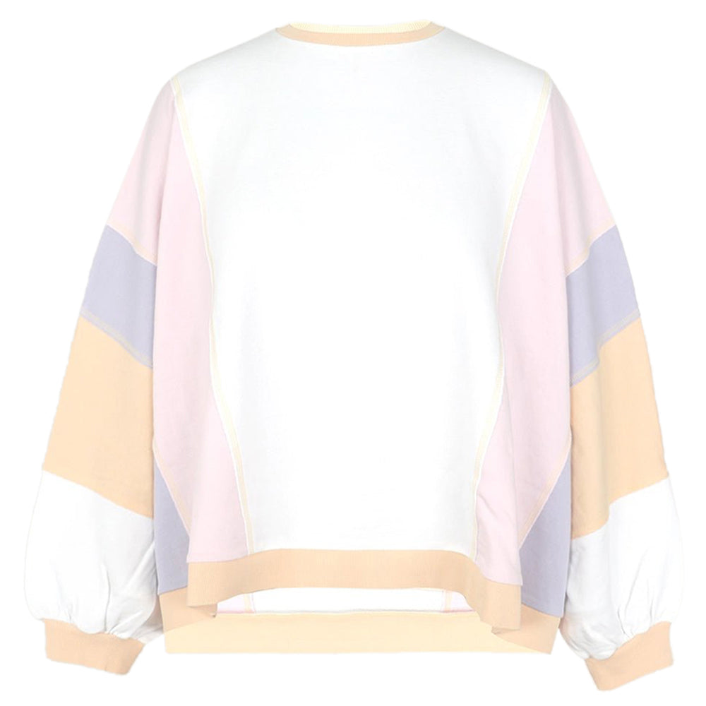 Love Joy Victory Sweatshirt Izar Streifen Oversize Pastell Weiß Organic Cotton