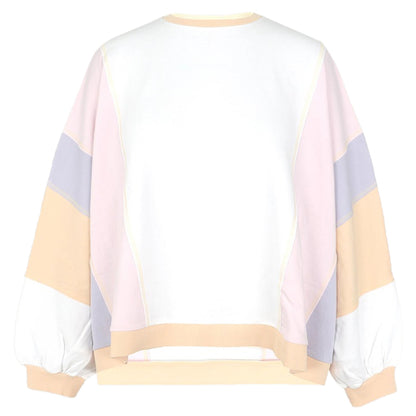 Love Joy Victory Sweatshirt Izar Streifen Oversize Pastell Weiß Organic Cotton