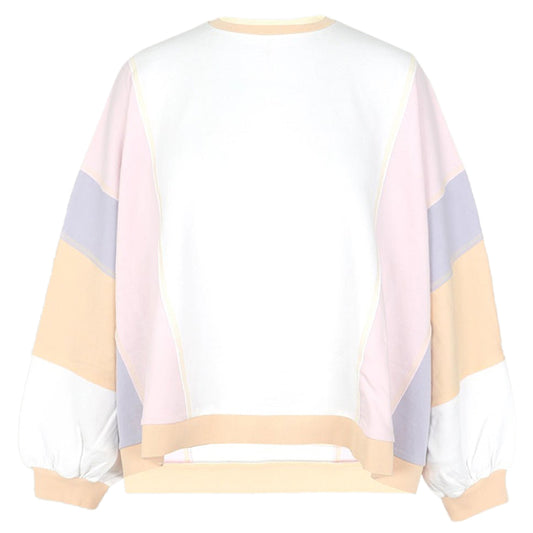 Love Joy Victory Sweatshirt Izar Streifen Oversize Pastell Weiß Organic Cotton