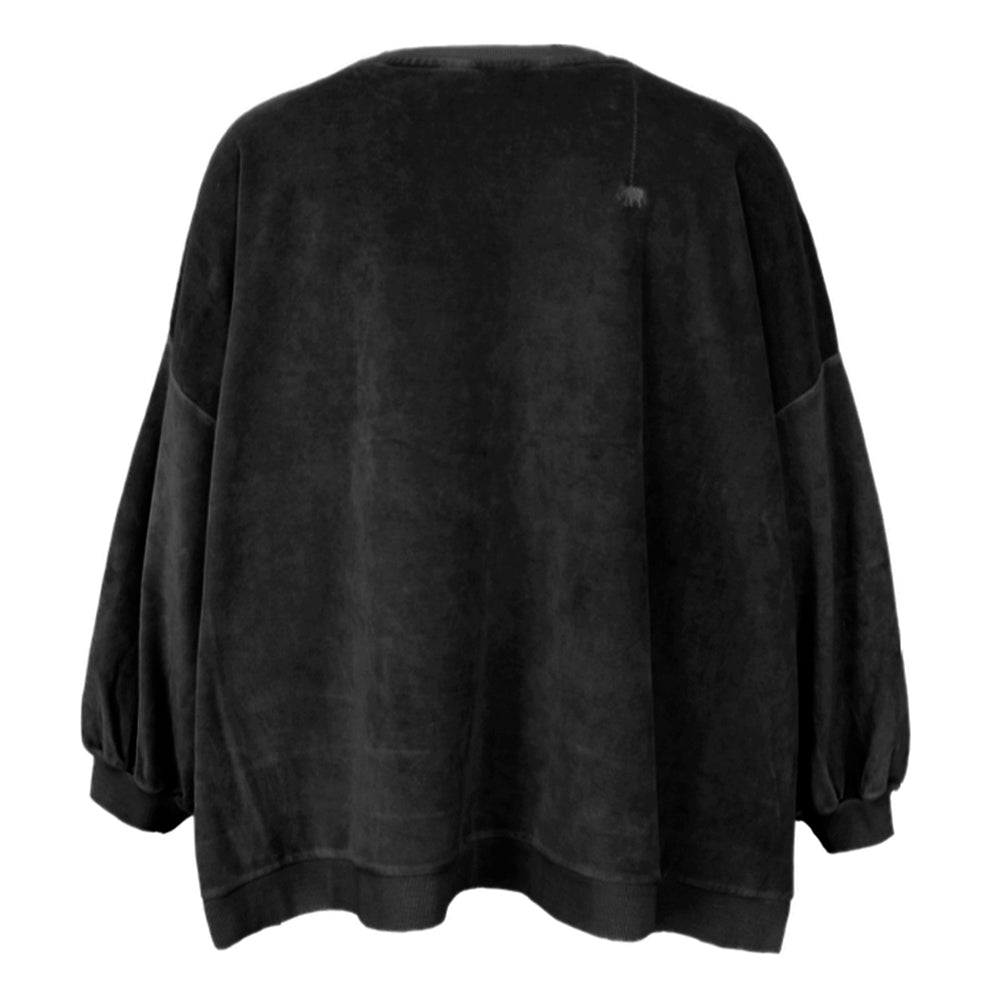 Love Joy Victory Velvet Sweatshirt Izar Oversize Schwarz Organic Cotton Bio-Baumwolle