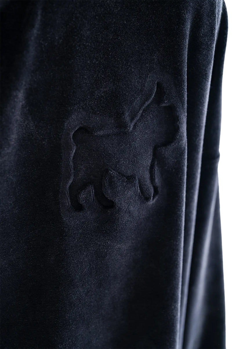 Love Joy Victory Velvet Sweatshirt Izar Oversize Schwarz Organic Cotton Detail
