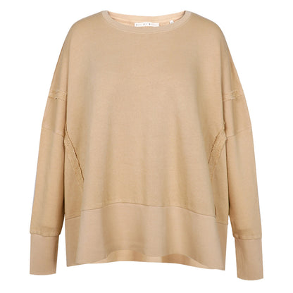 Love Joy Victory Sweatshirt Kriz Love Print Oversize Caramel 100% Bio-Baumwolle
