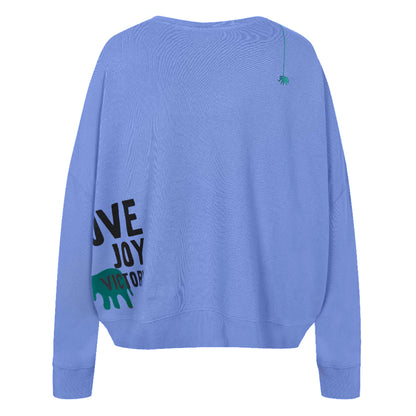 Love Joy Victory Sweatshirt Moa Print Ocean Bio-Baumwolle Rückseite