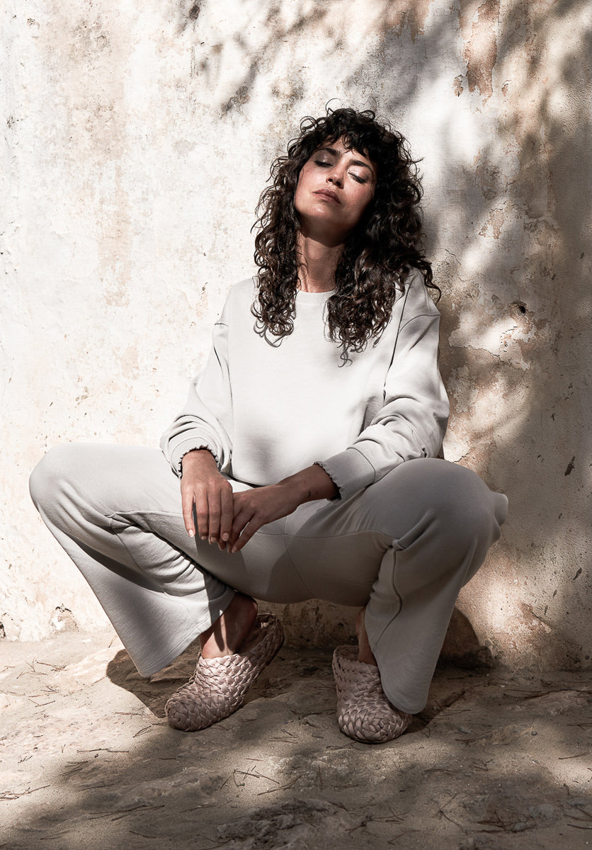 Love Joy Victory Sweatshirt Basic Wellennaht Ruffles Bio-Baumwolle