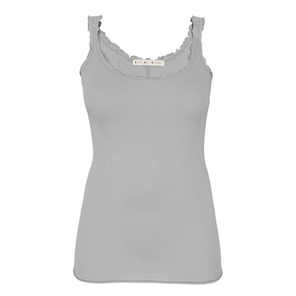 Love Joy Victory Top Lora Wellennaht Rüschen-Details Bio-Baumwolle Modal-Mix Elephant Grau