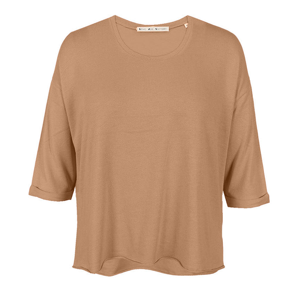 Love Joy Victory T-Shirt Mola Organic Cotton Modal hazelnut