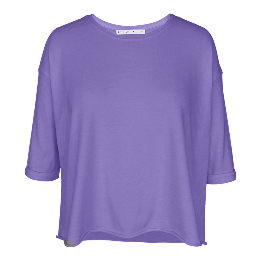 Love Joy Victory T-Shirt Mola Organic Cotton Modal Lila Irisblue