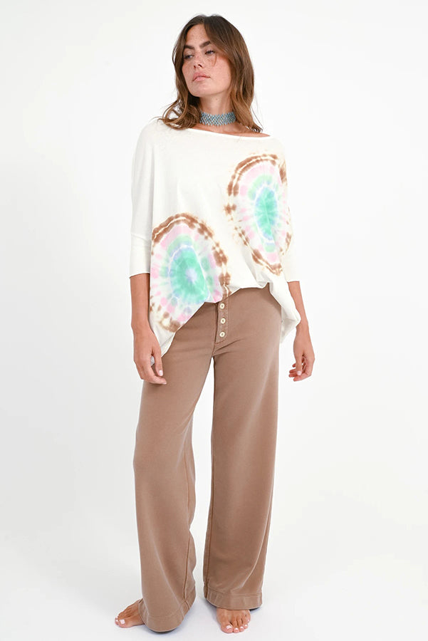 Love Joy Victory T-Shirt Papu Batik Oversize Bio-Baumwolle Model 5