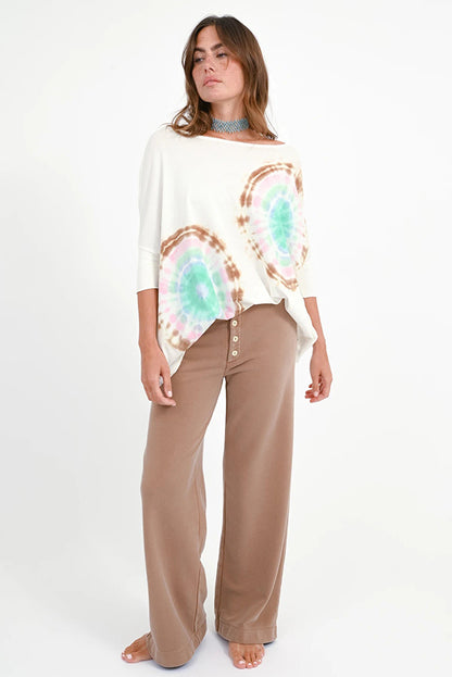 Love Joy Victory T-Shirt Papu Batik Oversize Bio-Baumwolle Model 5