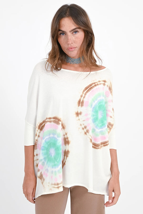 Love Joy Victory T-Shirt Papu Batik Oversize Bio-Baumwolle Model 1