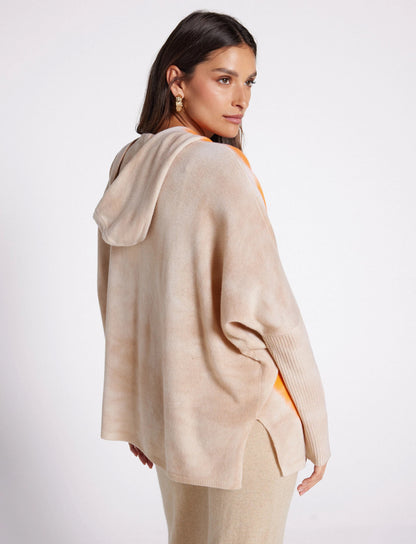 Notshy Batik-Hoodie Kaschmir Canyon Tie & Dye Orange Beige Rückseite