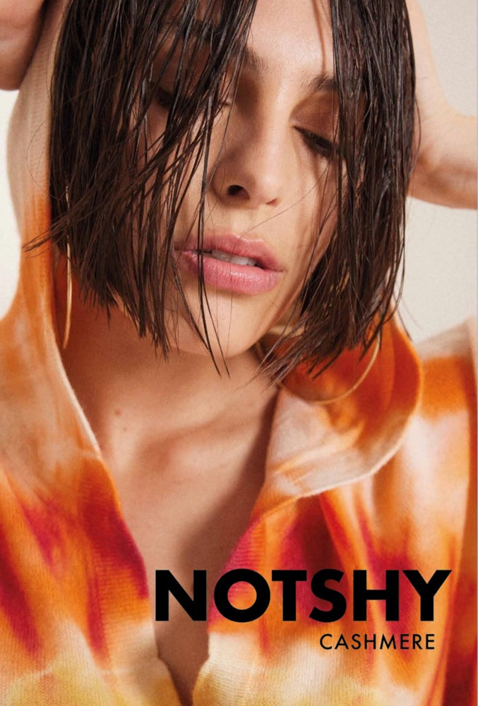 Notshy Batik-Hoodie Kaschmir Canyon Tie & Dye Sunny Dye Rippärmel Orange Beige