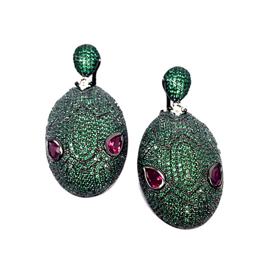 Ultima Edizione | Ohrringe Snakehead | Green