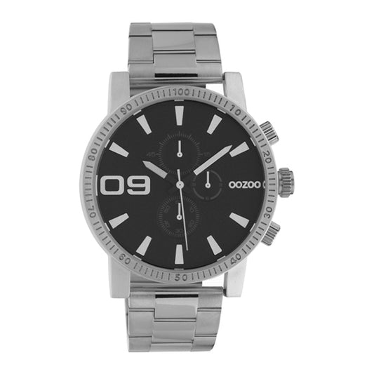 OOZOO Chronograph Edelstahlarmband Zifferblatt Schwarz 45 mm C10706