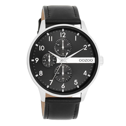OOZOO Chronograph Lederarmband Schwarz 45 mm C11309