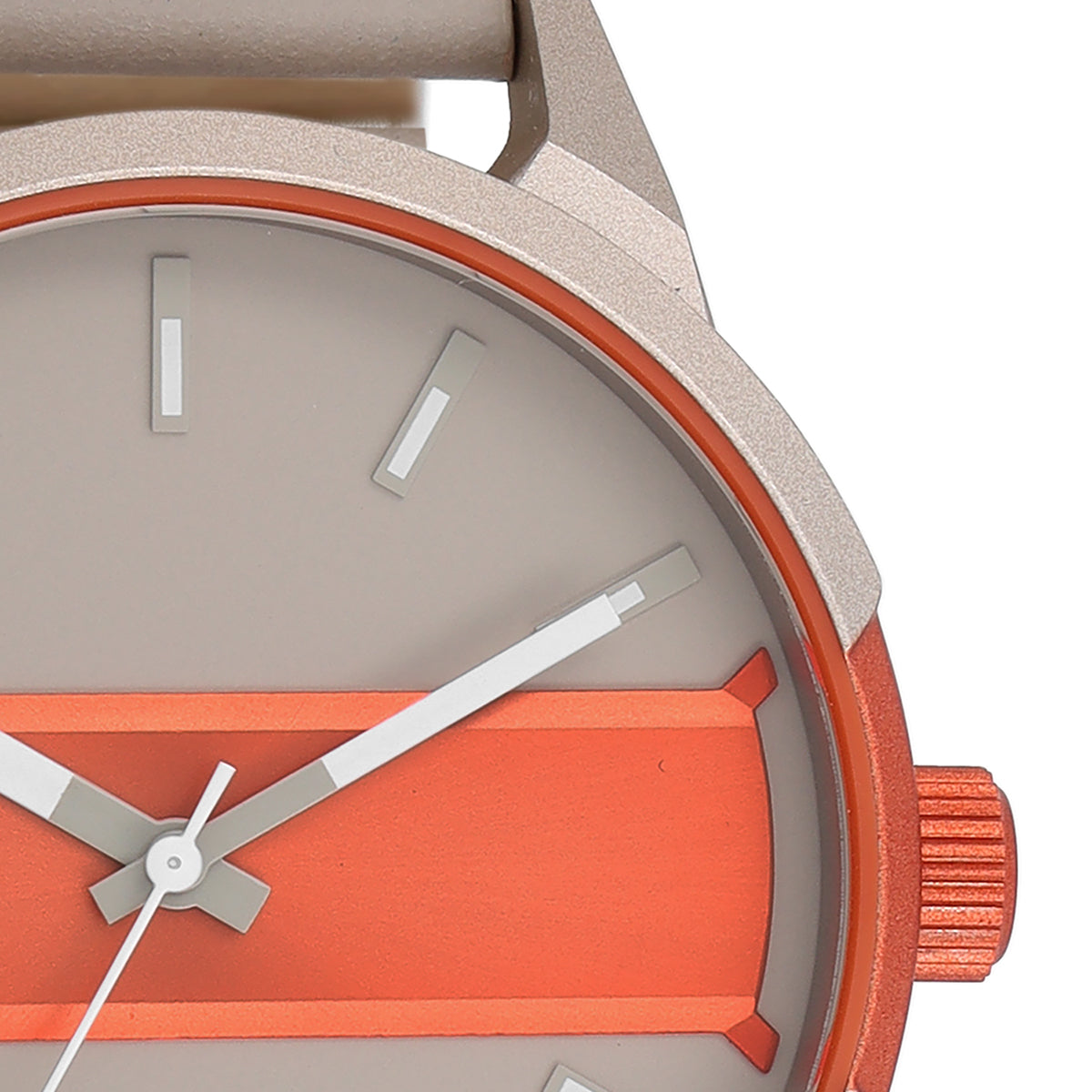 OOZOO Chronograph Sand Orange Aluminium Matt Lederband 48 mm C11230 Detail