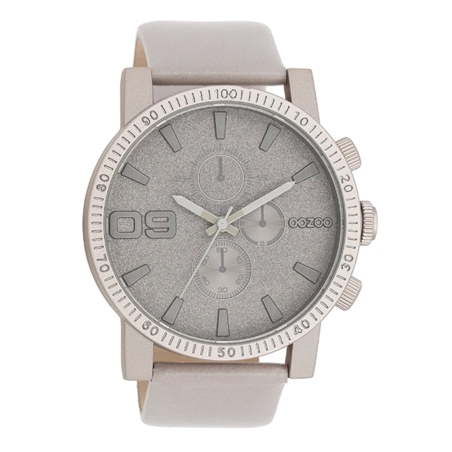 OOZOO Chronograph Taupe Lederarmband 48 mm C11311
