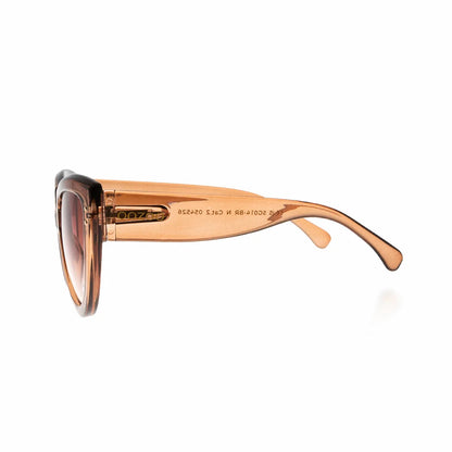 OOZOO Große Sonnenbrille SG014-BR Bernsteinfarben Amber Verlaufsgläser Rot UV400 Federscharniere Seitlich 2