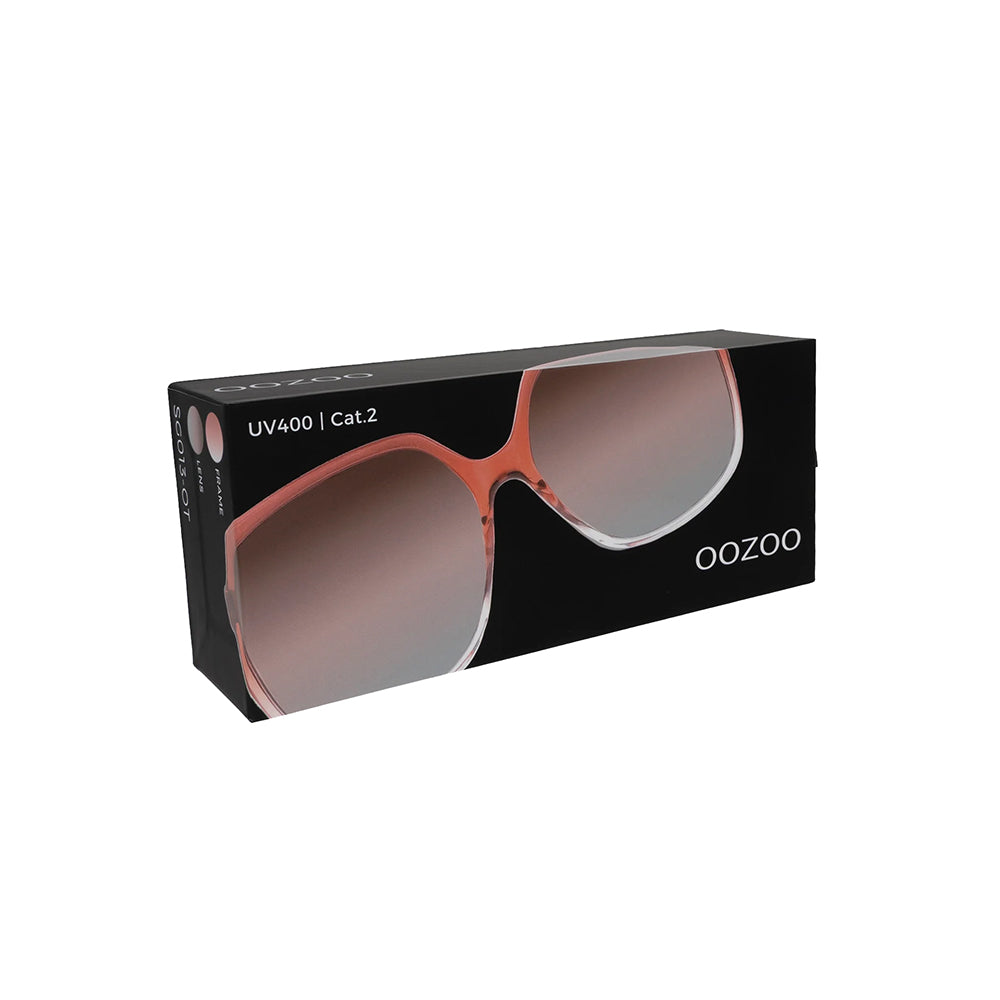 OOZOO Große Sonnenbrille SG013-OT Orange Verlaufsgläser Braun UV400 Federscharniere Originalverpackung