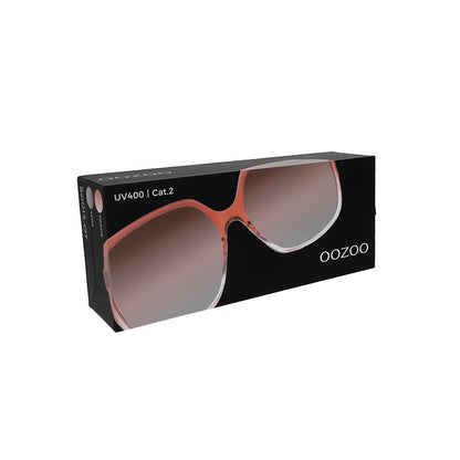 OOZOO Große Sonnenbrille SG013-OT Orange Verlaufsgläser Braun UV400 Federscharniere Originalverpackung