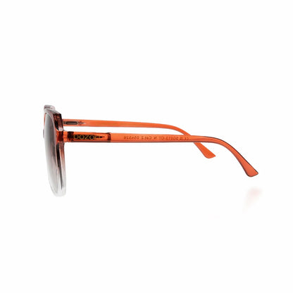 OOZOO Große Sonnenbrille SG013-OT Orange Verlaufsgläser Braun UV400 Federscharniere Seitlich 2