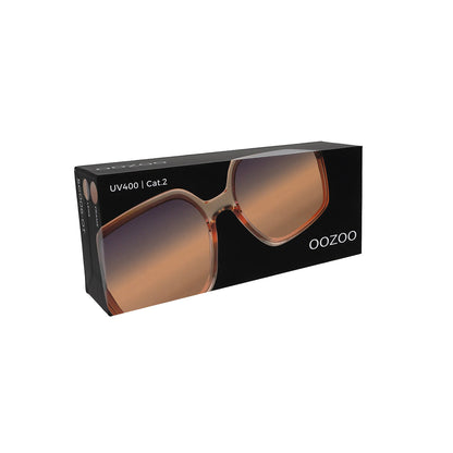 OOZOO Große Sonnenbrille SG006-OT Orange Verlaufsgläser UV400 Federscharniere Originalverpackung