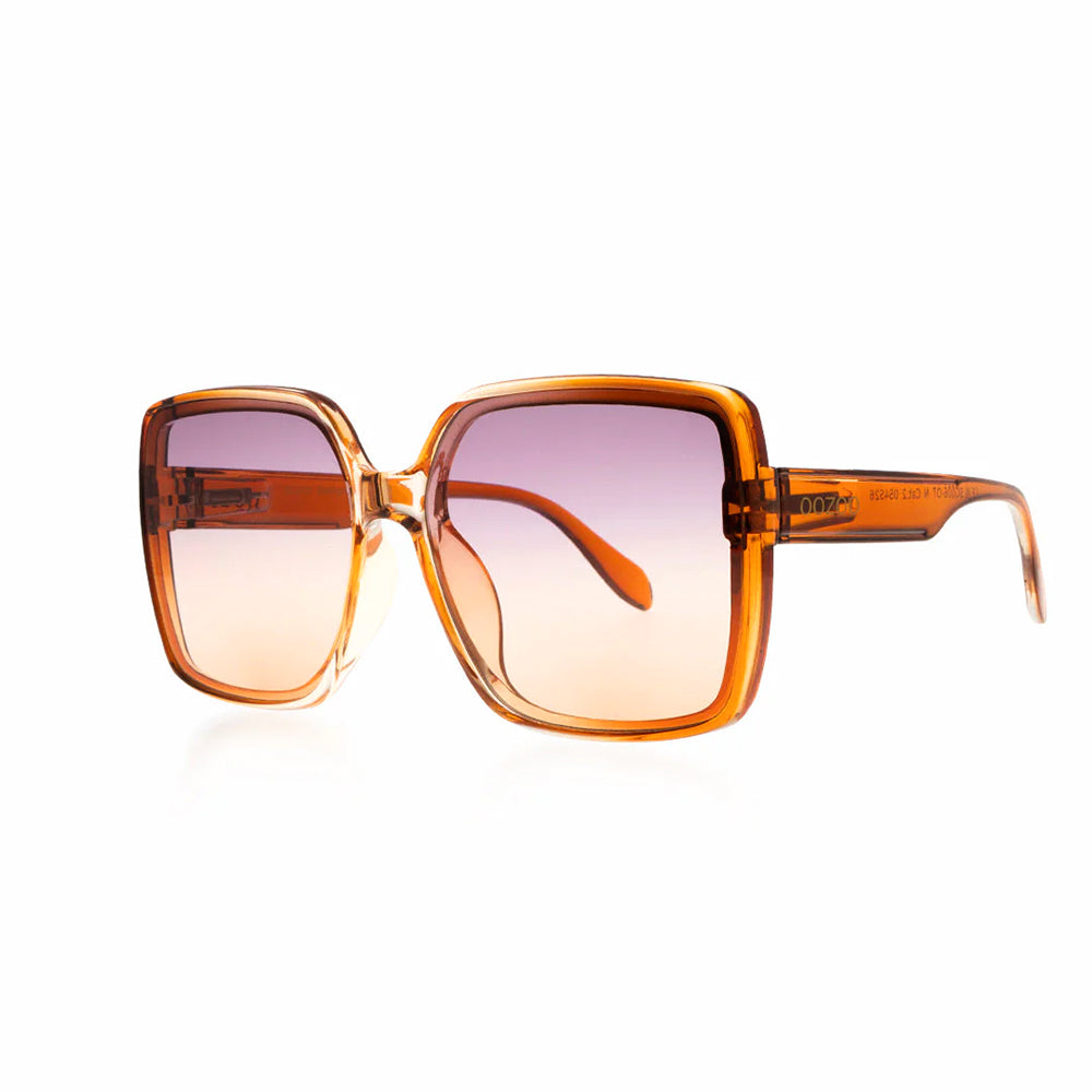 OOZOO Große Sonnenbrille SG006-OT Orange Verlaufsgläser UV400 Federscharniere Seitlich