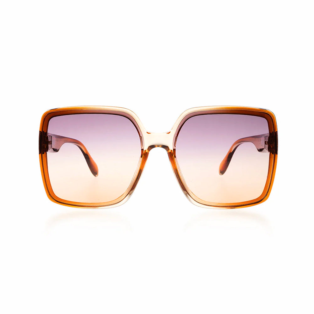 OOZOO Große Sonnenbrille SG006-OT Orange Verlaufsgläser UV400 Federscharniere