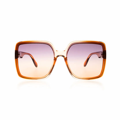 OOZOO Große Sonnenbrille SG006-OT Orange Verlaufsgläser UV400 Federscharniere